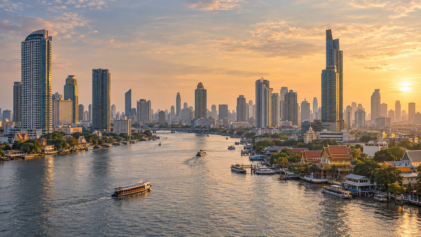 City illustration of Bangkok