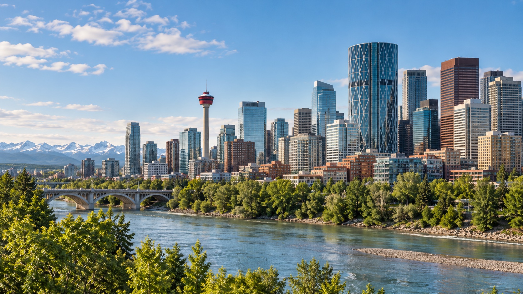 City illustration of Calgary