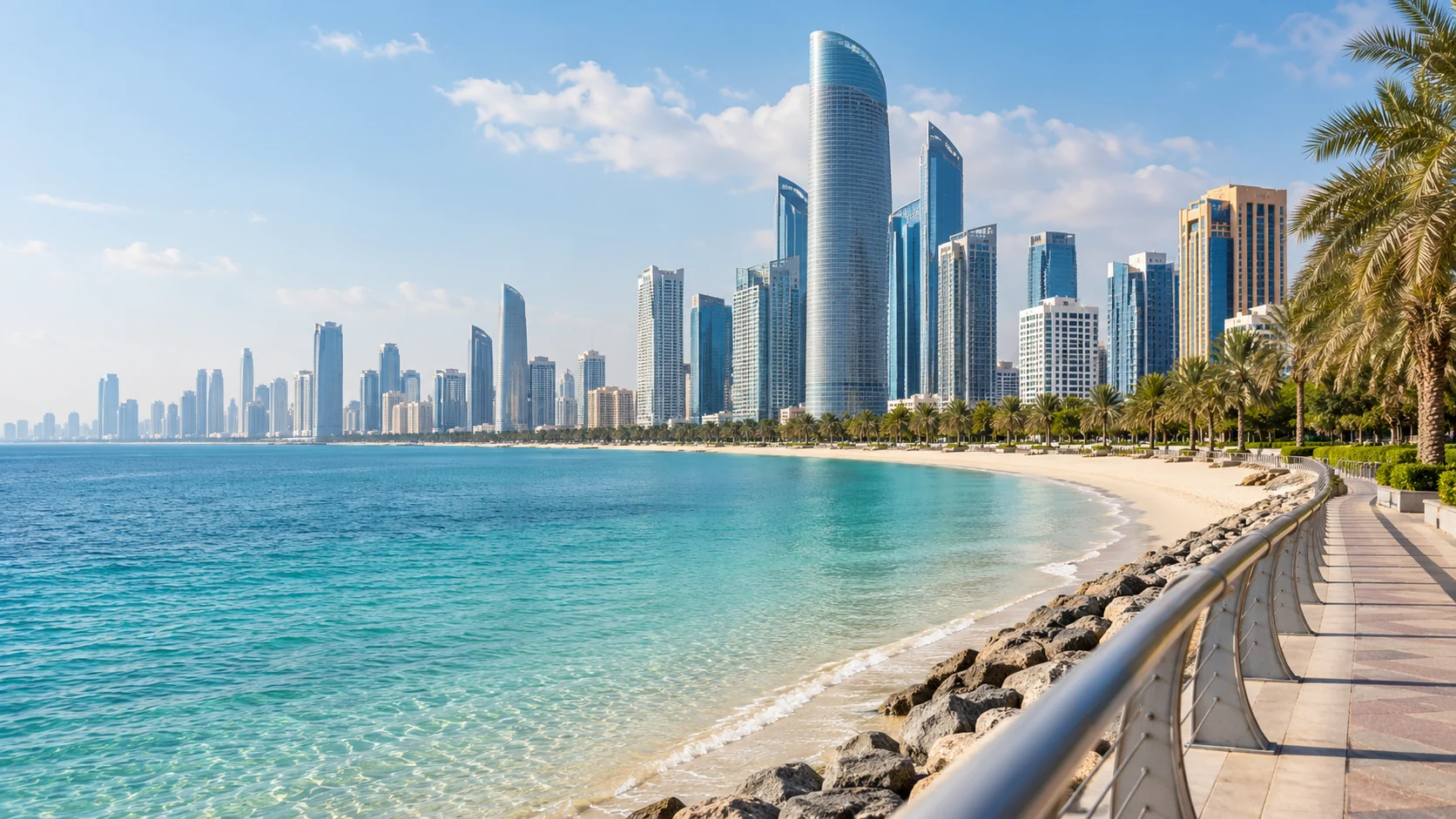 Abu Dhabi city and landscape in United Arab Emirates
