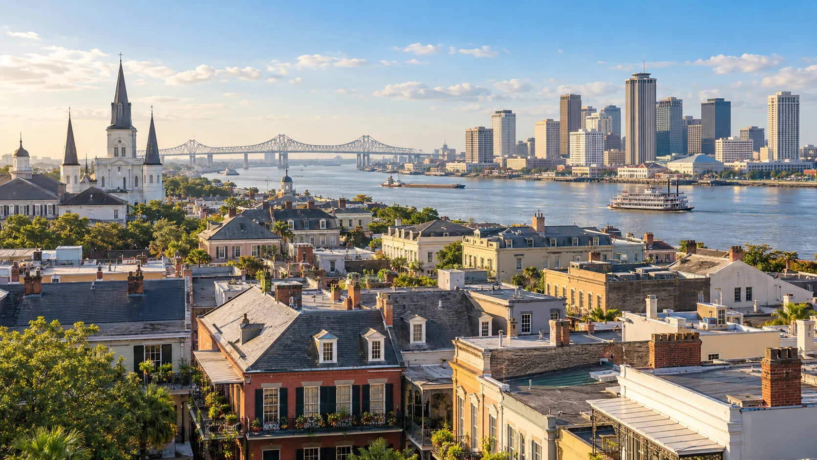 New Orleans city and landscape in United States